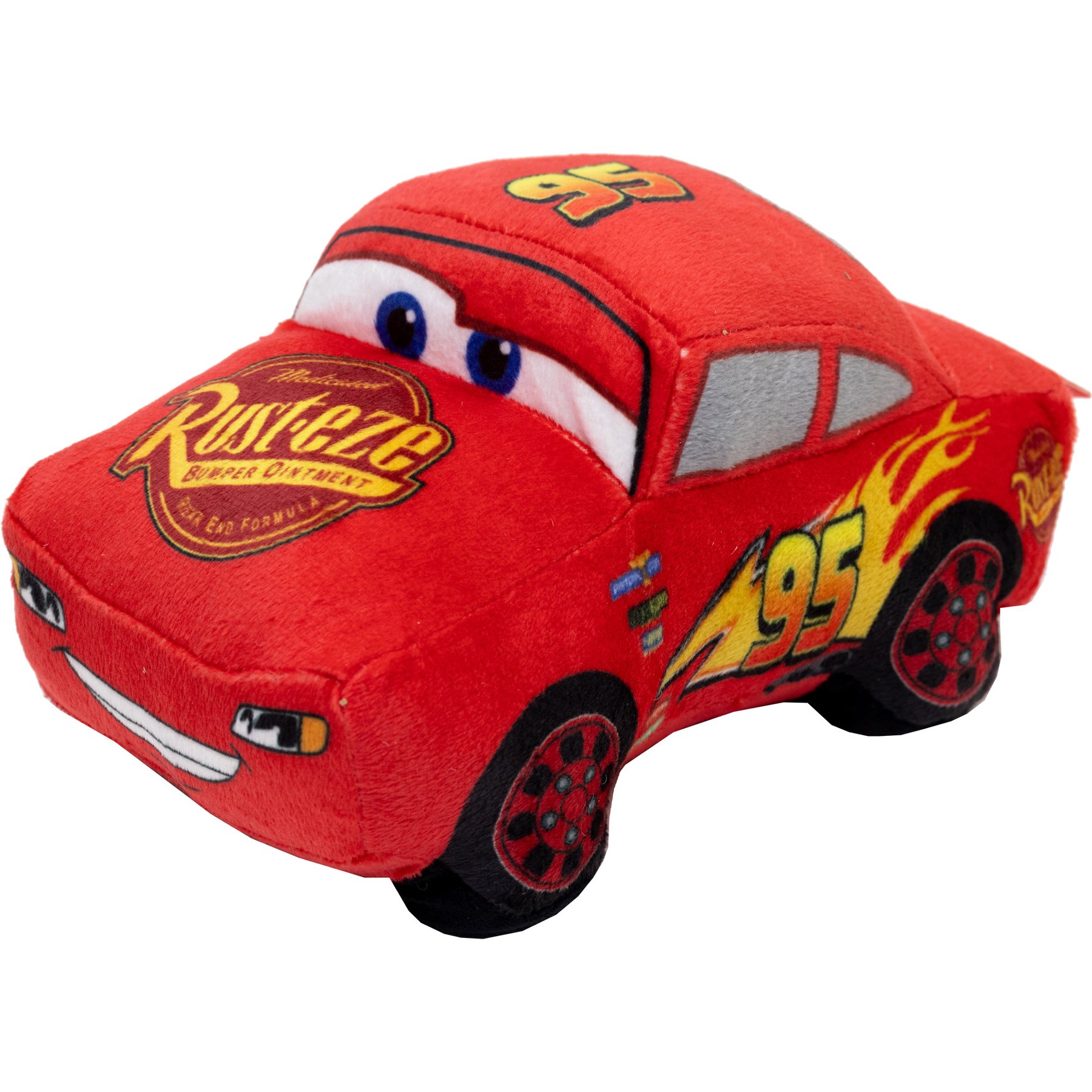 Buckle-Down Disney Pixar Car Lightning McQueen Race Car Replica Squeaky Plush Dog Toy
