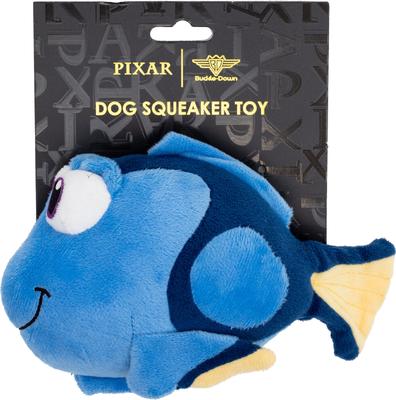 Show full view: Buckle-Down Disney Pixar Finding Nemo Dory Blue Tang Fish Squeaky Plush Dog Toy slide 3 of 3