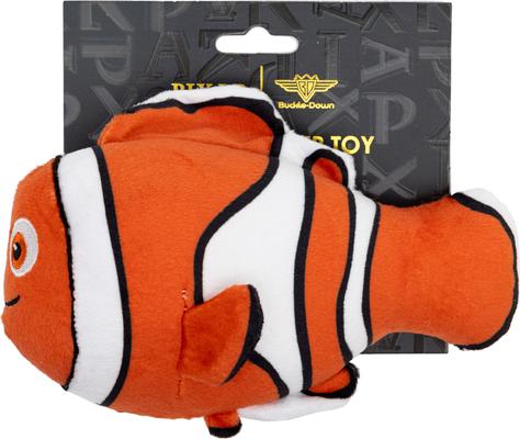 Show full view: Buckle-Down Disney Pixar Finding Nemo Nemo Clown Fish Squeaky Plush Dog Toy slide 3 of 3