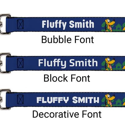 Show full view: Buckle-Down Disney Pluto 4-Poses/Landscape Personalized Dog Leash slide 2 of 2