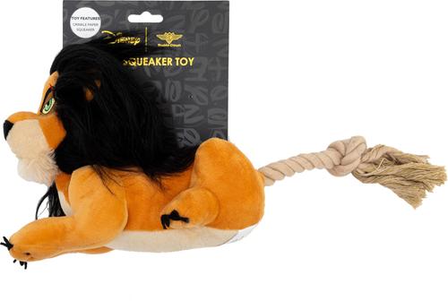 Show full view: Buckle-Down Disney The Lion King Scar with Rope Tail Squeaky Plush Dog Toy slide 3 of 4