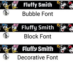 Buckle-Down Disney The Sensational Six Smiling Faces Personalized Breakaway Cat Collar with Bell slide 2 of 2