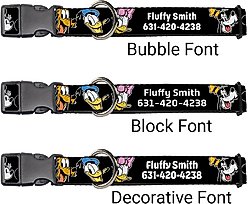 Buckle-Down Disney The Sensational Six Smiling Faces Polyester Personalized Dog Collar, Large slide 2 of 7