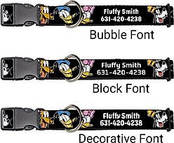 Buckle-Down Disney The Sensational Six Smiling Faces Polyester Personalized Dog Collar, Medium slide 2 of 7