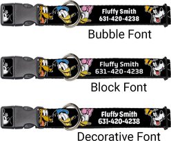 Buckle-Down Disney The Sensational Six Smiling Faces Polyester Personalized Dog Collar, Small slide 2 of 7