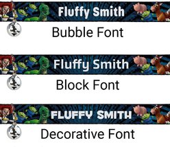 Buckle-Down Disney Toy Story Characters Running Personalized Breakaway Cat Collar with Bell slide 2 of 2