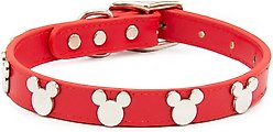 Buckle-Down Disney Vegan Leather Mickey Mouse Head Dog Collar, X-Small slide 2 of 7