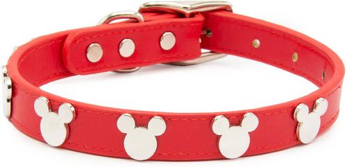 Show full view: Buckle-Down Disney Vegan Leather Mickey Mouse Head Dog Collar, X-Small slide 2 of 7