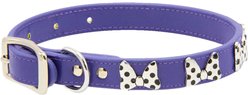 Buckle-Down Disney Vegan Leather Minnie Mouse Bow Dog Collar, Large