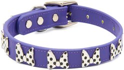 Buckle-Down Disney Vegan Leather Minnie Mouse Bow Dog Collar, Small slide 2 of 7