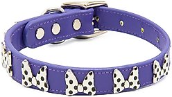 Buckle-Down Disney Vegan Leather Minnie Mouse Bow Dog Collar, XX-Large slide 2 of 7