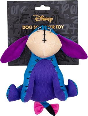 Show full view: Buckle-Down Disney Winnie the Pooh Eeyore Sitting Squeaky Plush Dog Toy, Blue slide 4 of 5