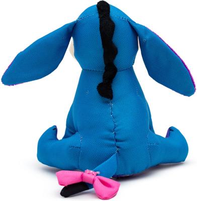 Show full view: Buckle-Down Disney Winnie the Pooh Eeyore Sitting Squeaky Plush Dog Toy, Blue slide 3 of 5