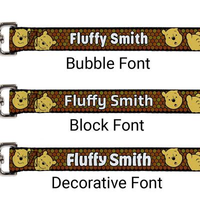 Show full view: Buckle-Down Disney Winnie the Pooh Expressions & Honeycomb Personalized Dog Leash slide 3 of 3