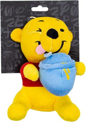 Show full view: Buckle-Down Disney Winnie the Pooh Winking Hunny Pot Sitting Squeaky Plush Dog Toy, Yellow slide 4 of 5