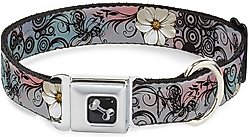 Buckle-Down Flowers Dog Collar, Wide-Small
