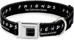 Buckle-Down Friends Logo Polyester Seatbelt Buckle Dog Collar, Wide Medium: 16 to 23-in neck, 1.5-in wide