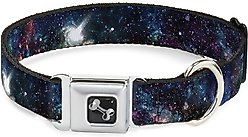 Buckle-Down Galaxy Collage Dog Collar, Wide-Large