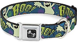 Buckle-Down Ghost BOO! Dog Collar, Wide-Medium