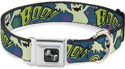 Buckle-Down Ghost BOO! Dog Collar, Wide-Small