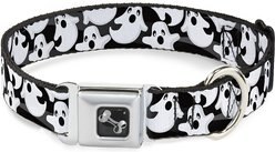 Buckle-Down Ghosts Scattered Seatbelt Buckle Dog Collar, Medium