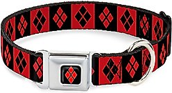 Buckle-Down Harley Quinn Diamond Dog Collar, Medium