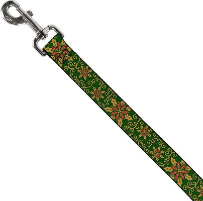 Show full view: Buckle-Down Holiday Holly Dog Leash slide 2 of 4