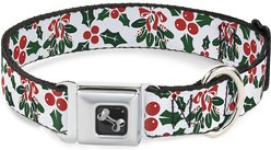 Buckle-Down Holly & Mistletoe Dog Collar, Small