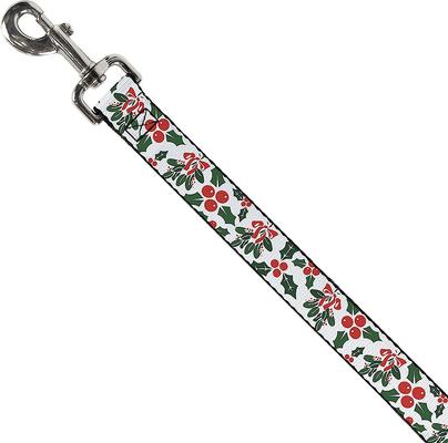 Show full view: Buckle-Down Holly & Mistletoe Dog Leash slide 2 of 5