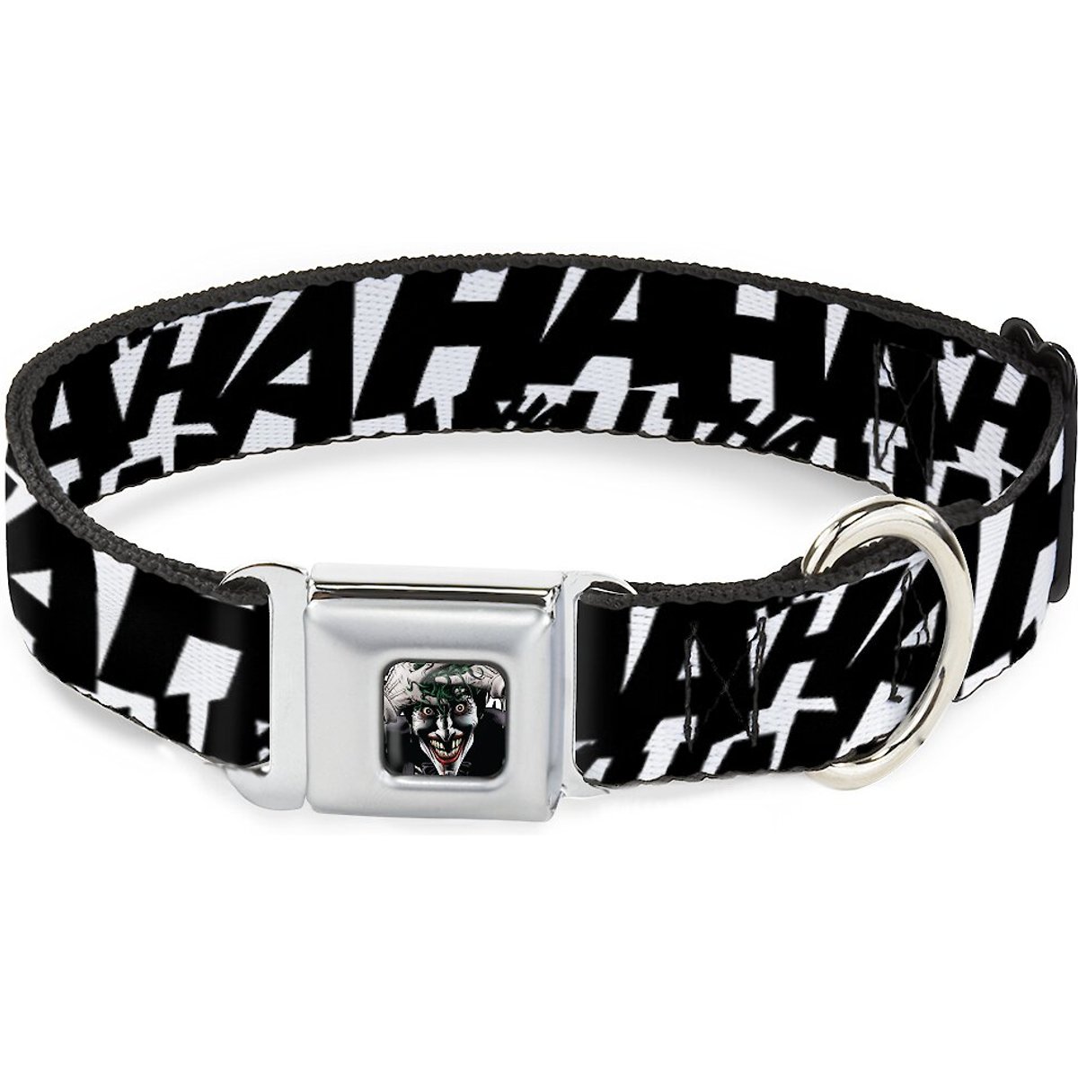 Buckle-Down Joker Holding Head Pose Polyester Dog Collar, Small Wide: 13 to 17-in neck, 1.5-in wide
