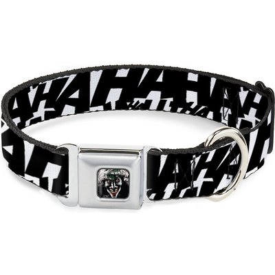 Buckle-Down Buckle-Down Joker Holding Head Pose Polyester Dog Collar, Small Wide: 13 to 17-in neck, 1.5-in wide