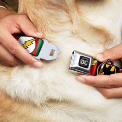 Buckle-Down Justice League 5-Superhero Logo Polyester Dog Collar, Medium: 11 to 16.5-in neck, 1-in wide slide 2 of 9