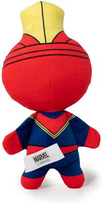 Show full view: Buckle-Down Kawaii Captain Marvel Standing Pose Dog Plush Squeaker Toy  slide 3 of 6