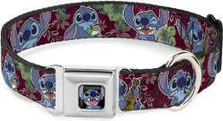 Buckle-Down Lilo & Stitch 6-Expressions Tropical Flora Polyester Dog Collar, Medium: 11 to 16.5-in neck, 1-in wide