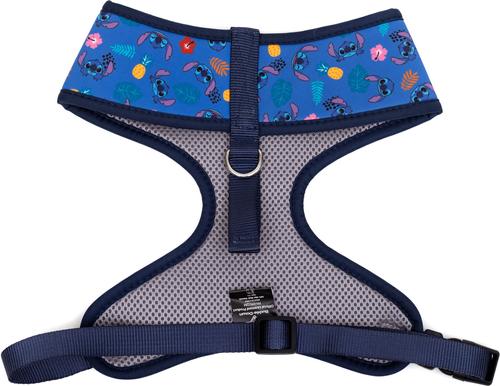 Show full view: Buckle-Down Lilo & Stitch Poses & Icons Scattered Plastic Buckle Polyester Disney Dog Harness, Blue Black, X-Large: 20 to 31-in chest slide 2 of 3