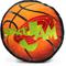 Show in main carousel: Buckle-Down Looney Tunes Plush Squeaker Space Jam Basketball Logo Dog Toy, Orange slide 1 of 5
