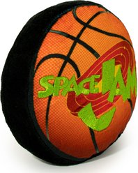 Buckle-Down Looney Tunes Plush Squeaker Space Jam Basketball Logo Dog Toy, Orange slide 2 of 5