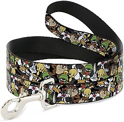 Buckle-Down Looney Tunes Polyester Standard Dog Leash, Medium: 6-ft long, 1-in wide