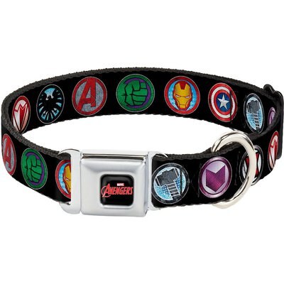 Buckle-Down Buckle-Down Marvel Avengers Seatbelt Buckle Dog Collar, Large
