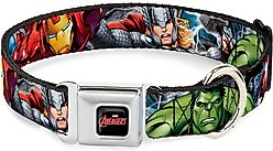 Buckle-Down Marvel Avengers Superheroes Dog Collar, Wide-Large