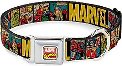 Buckle-Down Marvel Comics Polyester Dog Collar, Large: 15 to 26-in neck, 1-in wide