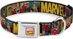 Buckle-Down Marvel Comics Polyester Dog Collar, Medium Wide: 16 to 23-in neck, 1.5-in wide