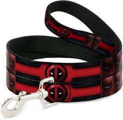 Buckle-Down Marvel Deadpool Polyester Standard Dog Leash, Medium: 6-ft long, 1-in wide