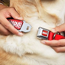 Buckle-Down Marvel Red Brick Logo Polyester Dog Collar, Large: 15 to 26-in neck, 1-in wide slide 2 of 9