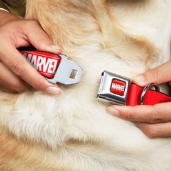 Buckle-Down Marvel Red Brick Logo Polyester Dog Collar, Large Wide: 18 to 32-in neck, 1.5-in wide slide 2 of 9