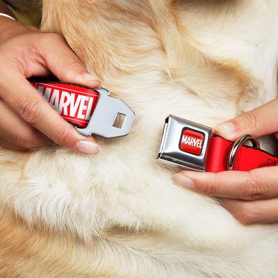 Show full view: Buckle-Down Marvel Red Brick Logo Polyester Dog Collar, Small Wide: 13 to 18-in neck, 1.5-in wide slide 2 of 10