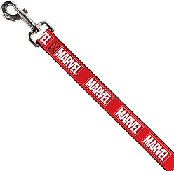 Buckle-Down Marvel Red Brick Logo Polyester Standard Dog Leash, Small: 4-ft long, 1-in wide slide 2 of 4