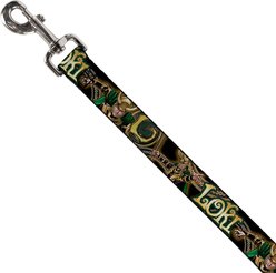 Buckle-Down Marvel Universe Loki Polyester Standard Dog Leash, Medium: 6-ft long, 1-in wide slide 2 of 4