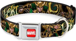 Buckle-Down Marvel Universe Polyester Dog Collar, Medium: 11 to 17-in neck, 1-in wide