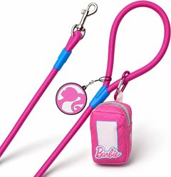 Buckle-Down Mattel Embellishment Dog Leash with Waste Bag Dispenser, Pink, 4.5-ft long, 2.5-in wide slide 2 of 5